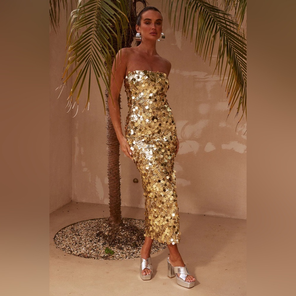 Runaway the Label Gold Dress ✨